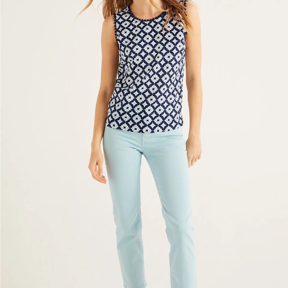 Boden Sleeveless Linen Top Women’s Size 14 - Picture 5 of 7